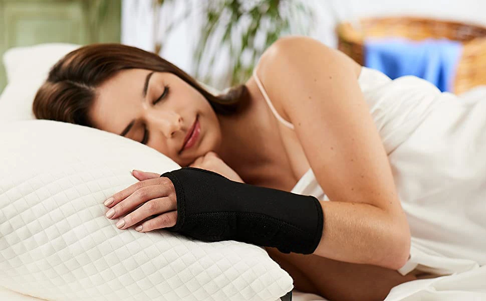 Neoprene Night Sleep Wrist Support Brace - Fits Both Hands