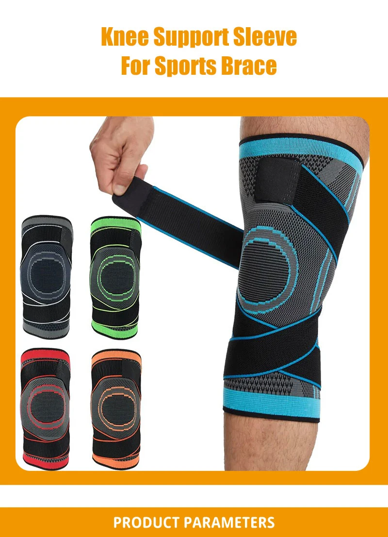 Compression Neoprene Knee Support with Springs Knee Support Guard for Sports
